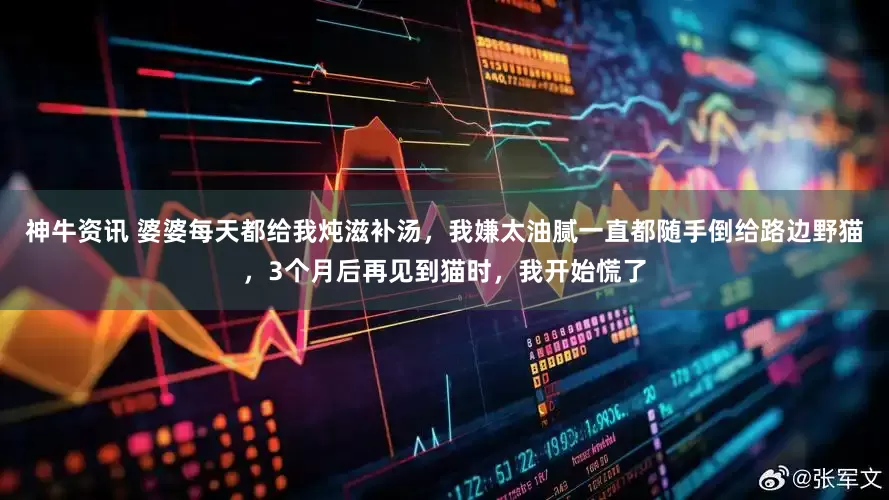 神牛资讯 婆婆每天都给我炖滋补汤，我嫌太油腻一直都随手倒给路边野猫，3个月后再见到猫时，我开始慌了