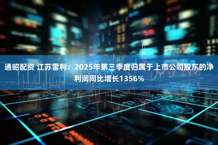 通昭配资 江苏雷利：2025年第三季度归属于上市公司股东的净利润同比增长1356%